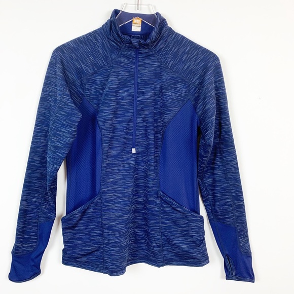 Lucy Jackets & Blazers - Lucy Tech Half-Zip Blue Hatha Collection Jacket
